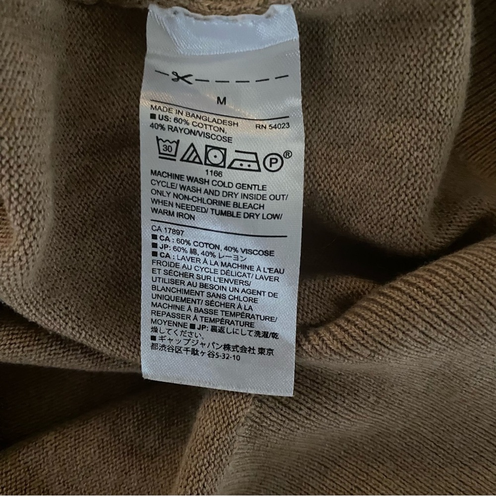 Banana Republic Women's Tan Crewneck Sweater Size Medium - Picture 4 of 7